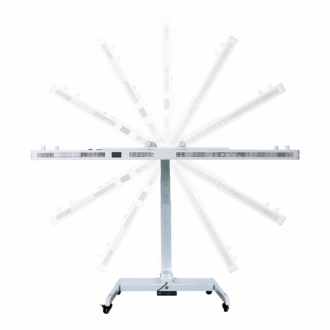 A professional electric stand for large red light therapy panels