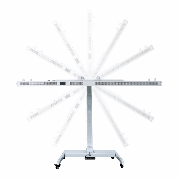 A professional electric stand for large red light therapy panels