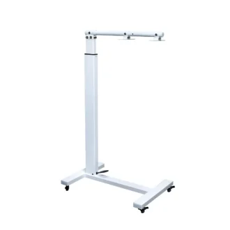 ZenGlow Pneumatic Lift Stand with height-adjustable column, foot pedal and horizontal arm for a red light panel