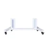 ZenGlow Floor Stand for red light therapy panels, white steel frame on lockable wheels